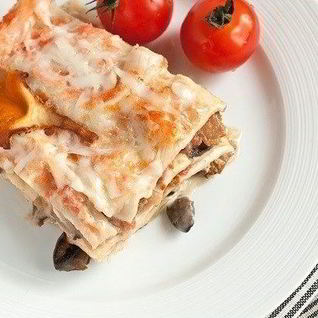 Лазанья с грибами