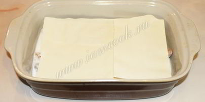 лазанья с курицей и грибами