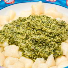 Рецепт Лимонные ньокки со шпинатом и зеленым горошком