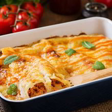 Рецепт Фаршированные каннеллони с соусом бешамель