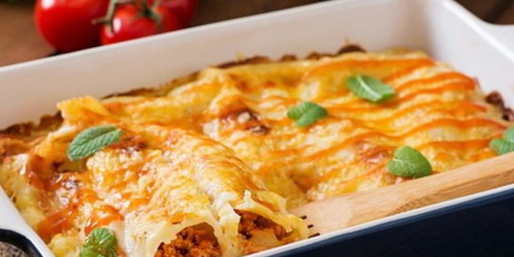 Рецепт фаршированные каннеллони с соусом бешамель