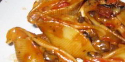 фаршированные макароны ракушки с грибами