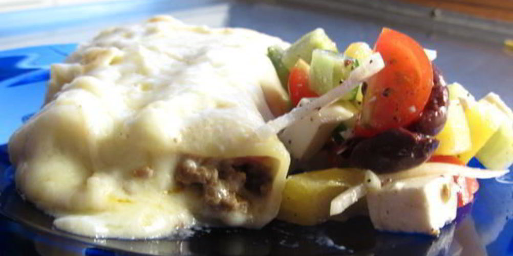 Рецепт каннеллони под соусом бешамель