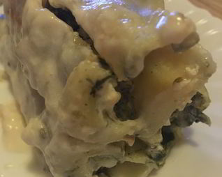 Каннеллони с курицей и шпинатом