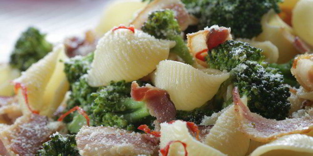 Рецепт макароны-ракушки с брокколи