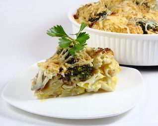 Макароны с брокколи и фаршем