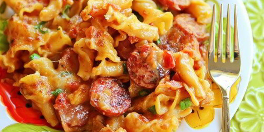 Рецепт макароны с колбасой