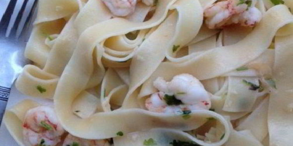 Рецепт макарон с креветками