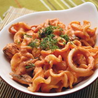 Макароны с морепродуктами