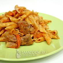 Рецепт Макароны с мясом в мультиварке