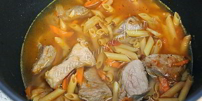 макароны с мясом в мультиварке