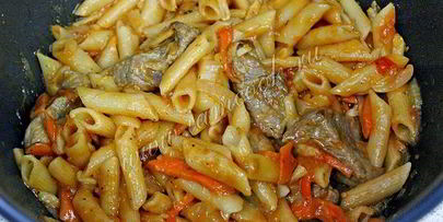 макароны с мясом в мультиварке