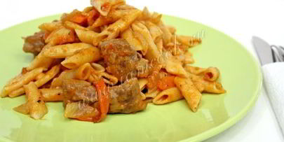 макароны с мясом в мультиварке