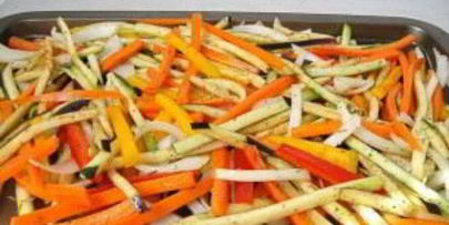 макароны с овощами