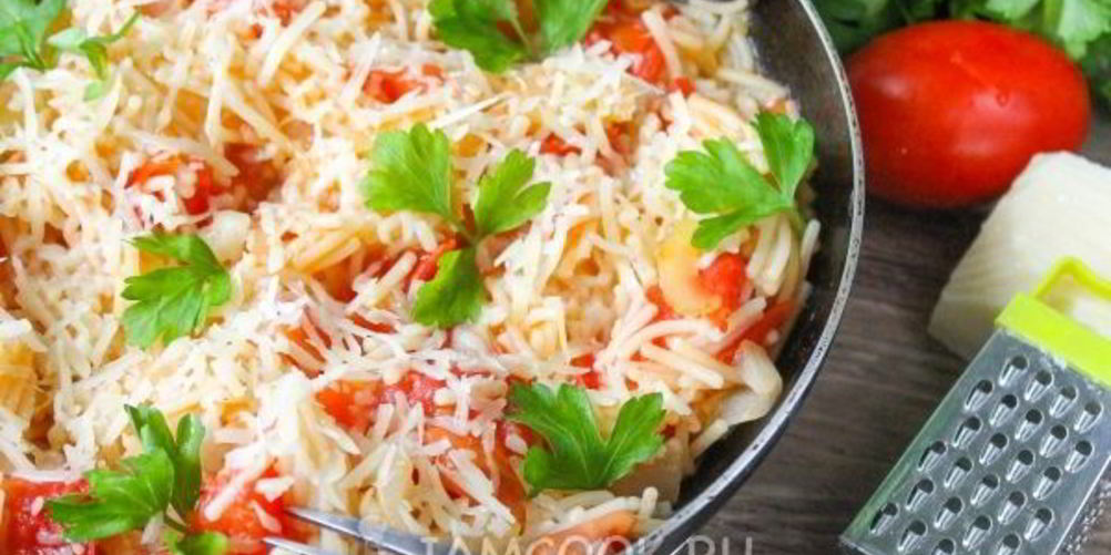 Рецепт макароны с помидорами и сыром