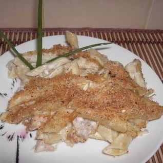 Макароны со свининой в духовке