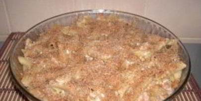 макароны со свининой в духовке