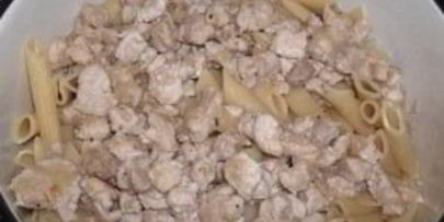 макароны со свининой в духовке