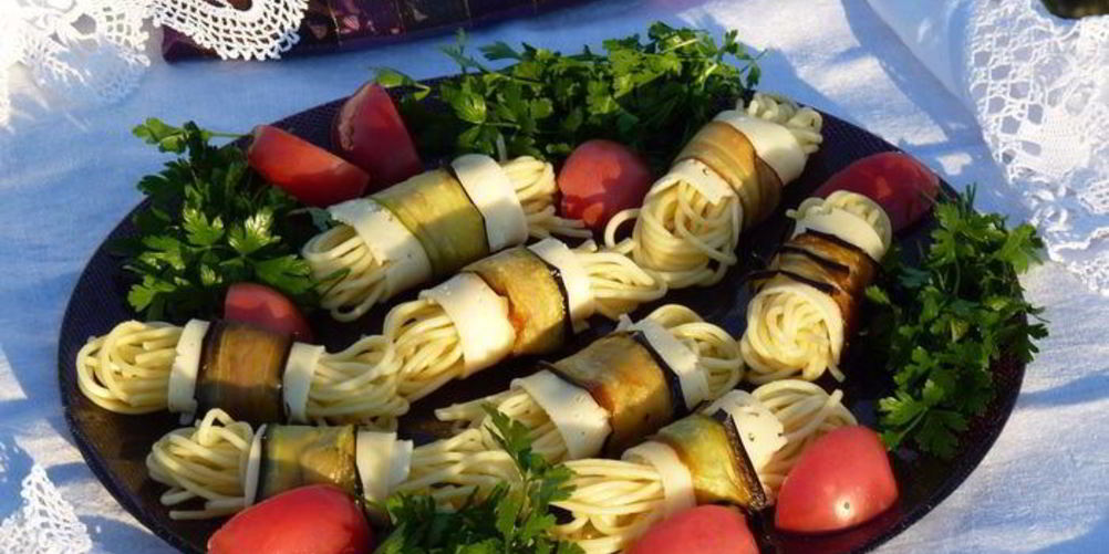 Рецепт моточки-гриль из спагетти