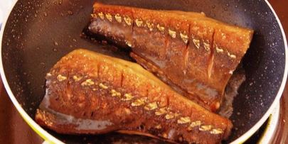 осетр жаренный и паста с тыквой по-итальянски