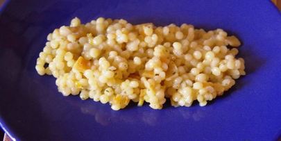 осетр жаренный и паста с тыквой по-итальянски