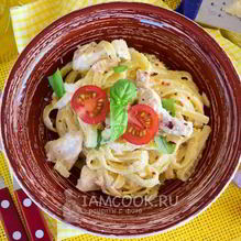 Рецепт Паста карбонара с курицей по-итальянски