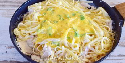 паста карбонара с курицей по-итальянски