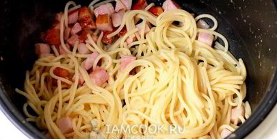 паста карбонара в мультиварке