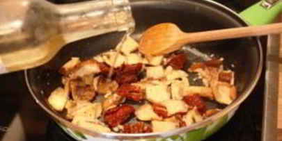 паста с грибами шиитаке