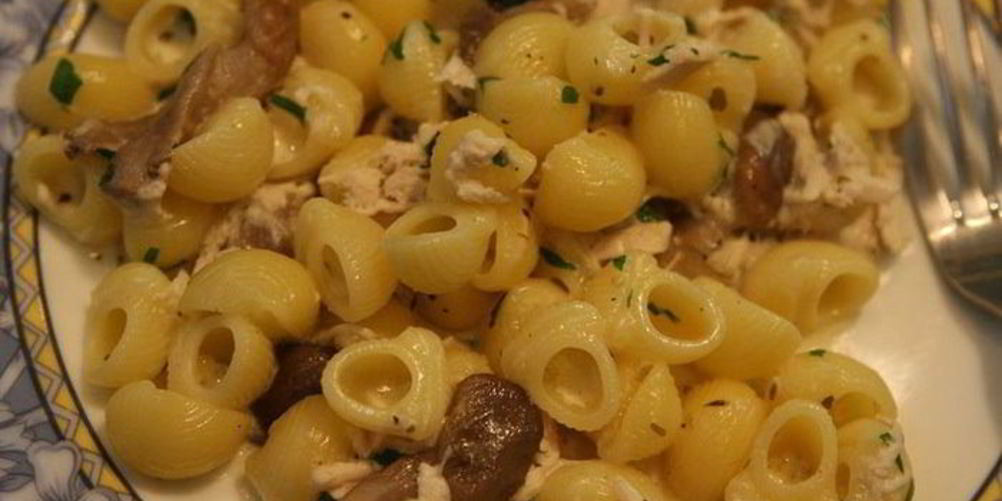Рецепт паста с грибами, цыпленком и сливочным соусом