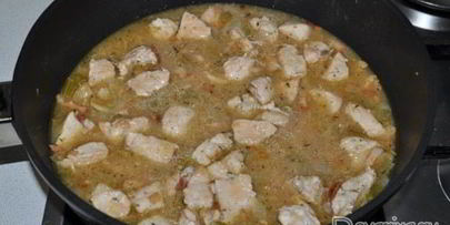 паста с тушеным кроликом