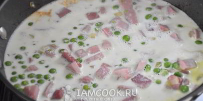 паста с ветчиной в сливочном соусе