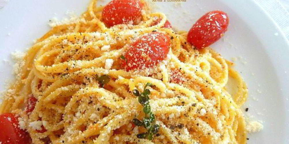Рецепт паста с жареными помидорами