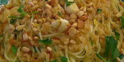 сицилийские спагетти с пряным оливковым маслом