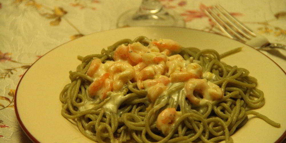 Рецепт сливочная паста с креветками