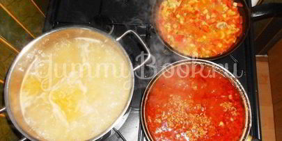 сочные макароны болоньезе