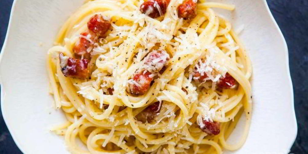 Рецепт спагетти карбонара с беконом