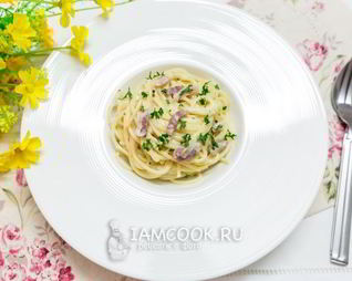 Спагетти с беконом