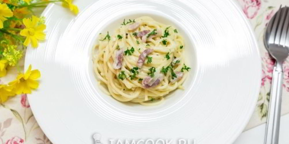 Рецепт спагетти с беконом