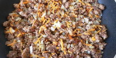 спагетти с фаршем и овощами