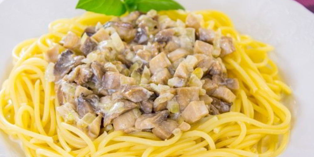 Рецепт спагетти с грибным соусом