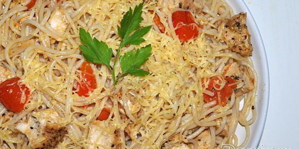 Рецепт спагетти с курицей