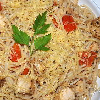 Спагетти с курицей