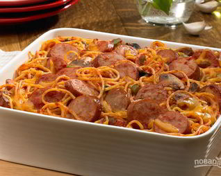 Спагетти с сосиской
