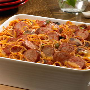 Спагетти с сосиской