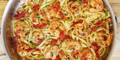 спагетти с вялеными томатами