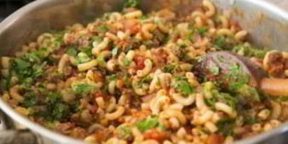 вкусные макароны с фаршем