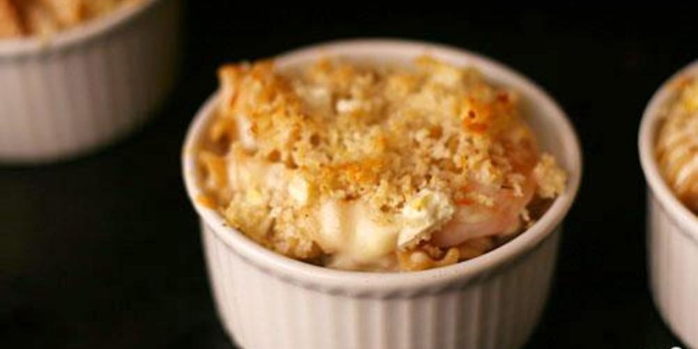 Рецепт запеченная паста с сыром фета и креветками