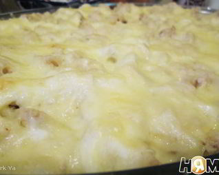 Запеченные макароны с мясом