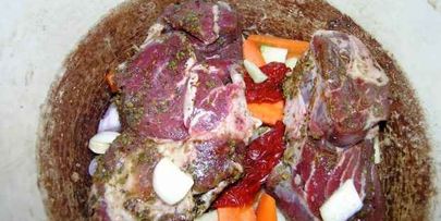 баранина тушеная с овощами